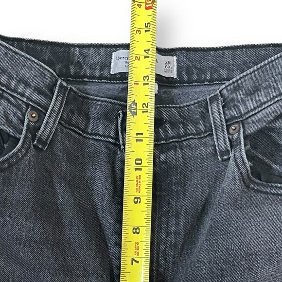 Abercrombie Fitch The 90s Straight Ultra High Rise Curve Love Black Jeans 28/6Xs - Picture 8 of 9